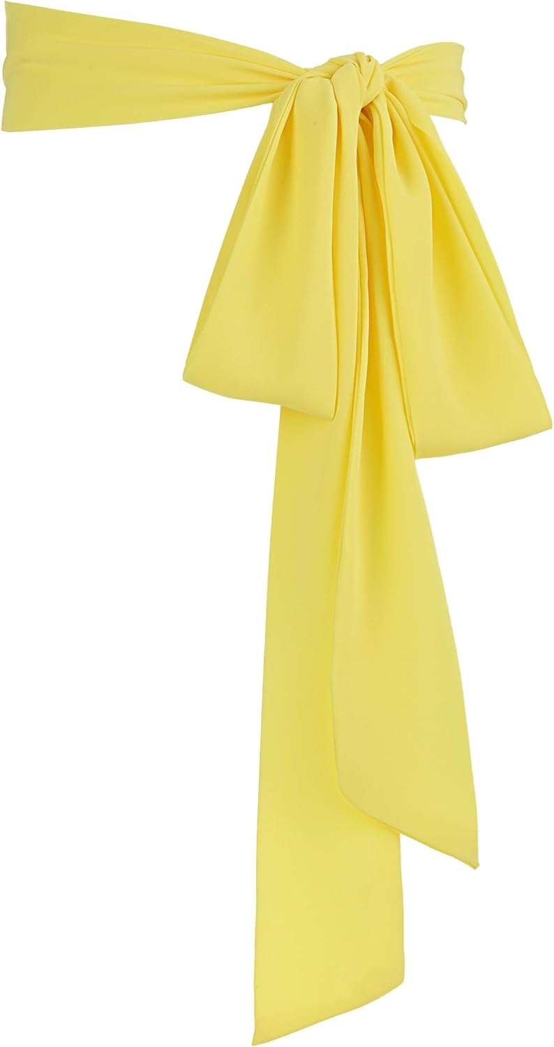 Women Chiffon Belt Dress Waist Sash | Long Tie Sash for Bridal Wedding, 3'' Wide, Fit 50s Prom Evening Halloween Graduation Vintage Party Formal Occasion