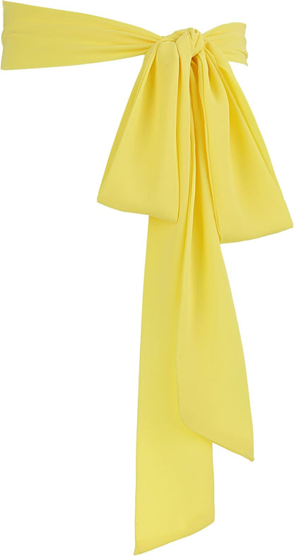 Women Chiffon Belt Dress Waist Sash | Long Tie Sash for Bridal Wedding, 3'' Wide, Fit 50s Prom Evening Halloween Graduation Vintage Party Formal Occasion