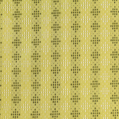 Japanese Furoshiki Cute Handkerchief & Bento Kinchaku Bag Cotton Fabric Wrapping Cloth Handmade in Kyoto Gifts Souvenir (120x120cm, Diamond-Shaped sashiko) (Yellow Green)