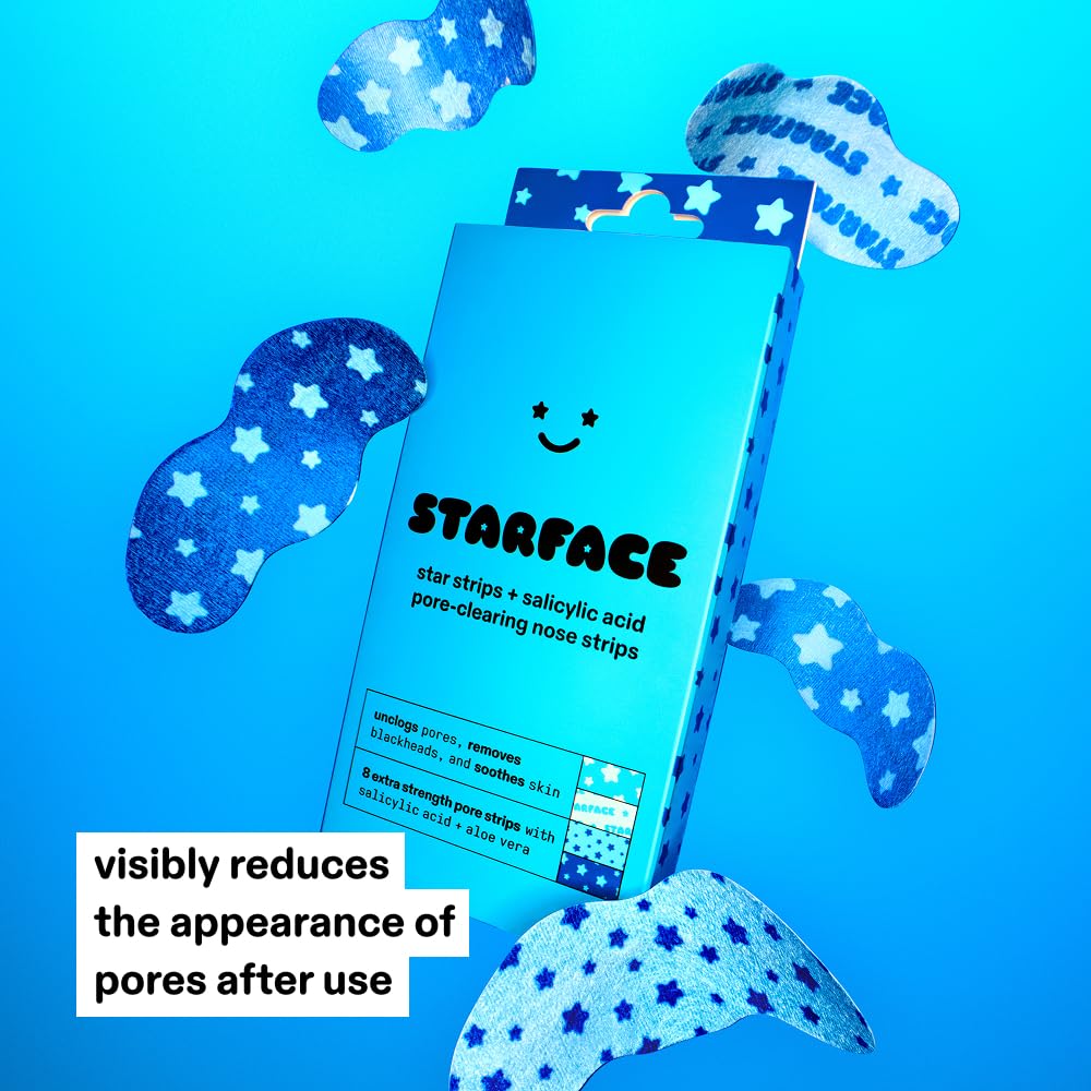 Starface Lift Off Pore Strips for Nose, 8 ct | Deep Cleansing • Dermatologist Tested • Fragrance Free