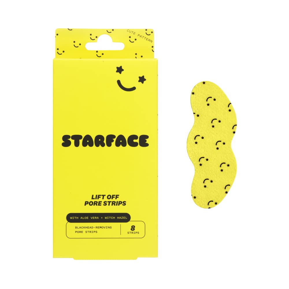 Starface Lift Off Pore Strips for Nose, 8 ct | Deep Cleansing • Dermatologist Tested • Fragrance Free