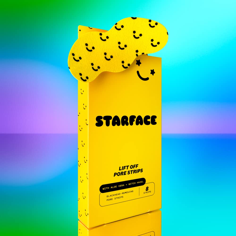 Starface Lift Off Pore Strips for Nose, 8 ct | Deep Cleansing • Dermatologist Tested • Fragrance Free