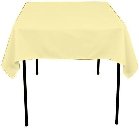 Square Polyester Tablecloth 36 x 36 inches (Light Yellow)