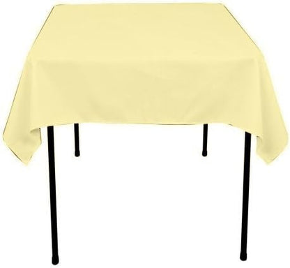 Square Polyester Tablecloth 36 x 36 inches (Light Yellow)