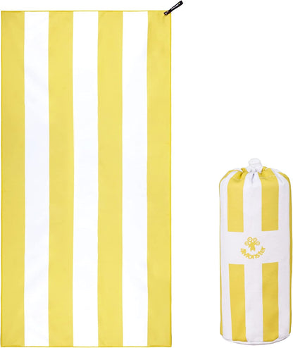 Quick Dry Beach Towel, Ultra Absorbent Microfiber Travel Towel, Lightweight & Compact for Beach, Swimming, Camping, Pool, Water Sports & Yoga