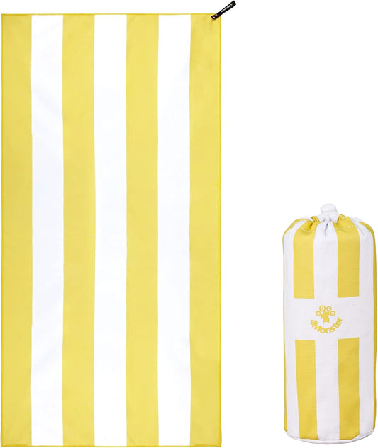Quick Dry Beach Towel, Ultra Absorbent Microfiber Travel Towel, Lightweight & Compact for Beach, Swimming, Camping, Pool, Water Sports & Yoga