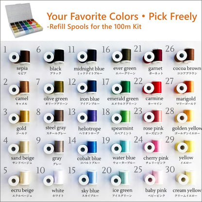 Polyester All-Purpose Sewing Threads 110 Yards/100m 2pcs [ 78329 ]