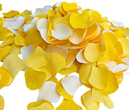 600 PCS Crepe Paper Rose Flower Petals for Wedding Flower Girl to Throw Petals for Romantic Night Centerpieces Baby Shower Valentine's Day Decor (yellows)