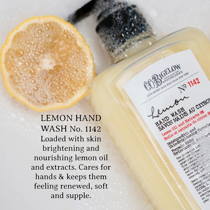 Lemon Hand Wash, Liquid Hand Soap with Lemon Extract & Aloe Vera, 10 Fl Oz