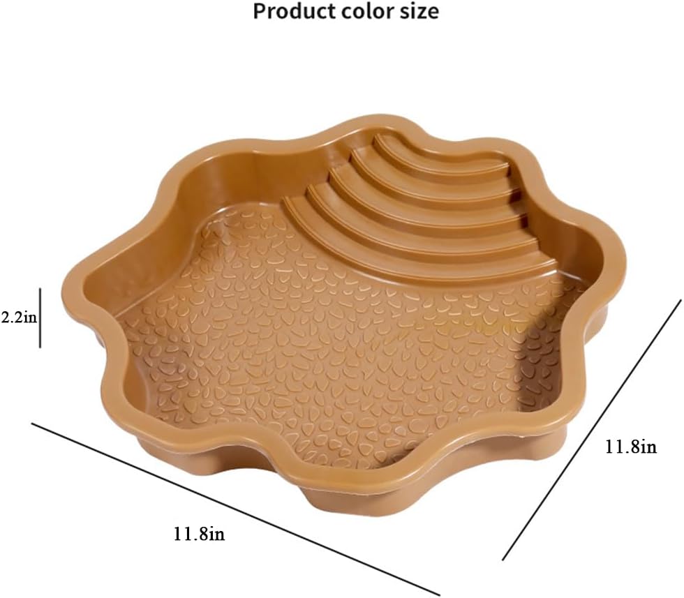 Turtle Bathing Pool, Reptile Feeding Dish Water Pot, Lizard Turtle Bathing Pool for Aquatic Climbing Pet