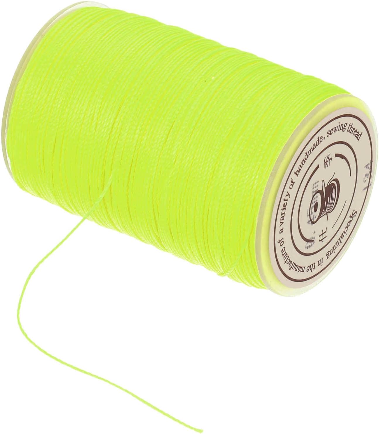 Waxed Cord 0.45mm Waxed Thread 87 Yard Wax String Leather Cord for Bracelet Making, Necklaces, Beading, Jewelry Making and DIY Crafts (Fluorescent Yellow)