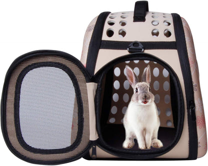 PetLike Airline Approved Pet Carrier Soft Sided Collapsible Travel Bag for Cats & Small Dogs (Beige, Smooth)