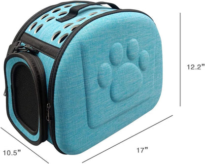 PetLike Airline Approved Pet Carrier Soft Sided Collapsible Travel Bag for Cats & Small Dogs (Beige, Smooth)