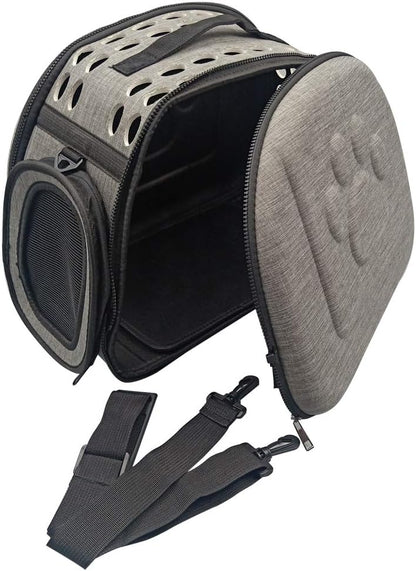 PetLike Airline Approved Pet Carrier Soft Sided Collapsible Travel Bag for Cats & Small Dogs (Beige, Smooth)