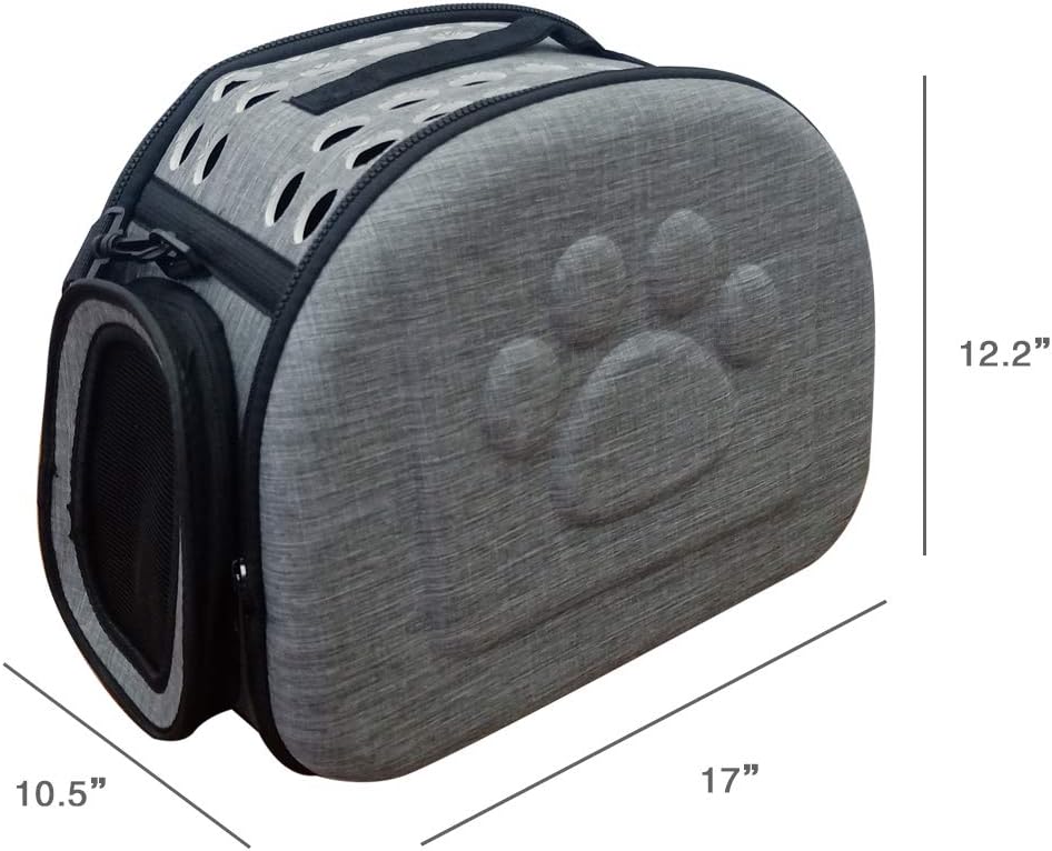 PetLike Airline Approved Pet Carrier Soft Sided Collapsible Travel Bag for Cats & Small Dogs (Beige, Smooth)