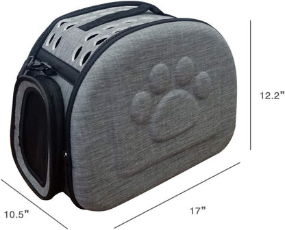 PetLike Airline Approved Pet Carrier Soft Sided Collapsible Travel Bag for Cats & Small Dogs (Beige, Smooth)
