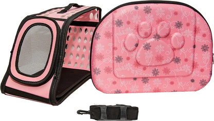 PetLike Airline Approved Pet Carrier Soft Sided Collapsible Travel Bag for Cats & Small Dogs (Beige, Smooth)