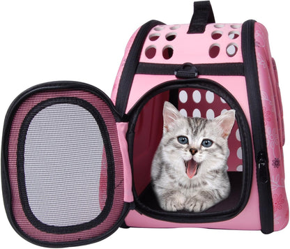 PetLike Airline Approved Pet Carrier Soft Sided Collapsible Travel Bag for Cats & Small Dogs (Beige, Smooth)