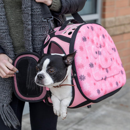 PetLike Airline Approved Pet Carrier Soft Sided Collapsible Travel Bag for Cats & Small Dogs (Beige, Smooth)
