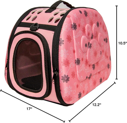 PetLike Airline Approved Pet Carrier Soft Sided Collapsible Travel Bag for Cats & Small Dogs (Beige, Smooth)