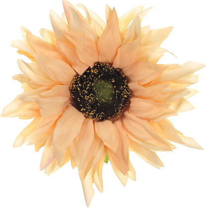 SUQ I OME 2 Pack of Rustic Big Diameter 7.08inch Artificial Sunflower Curtain Clips Curtain Tiebacks Accessory Curtain Holder Curtain Holdbacks for Home Office Decoration,Light Yellow