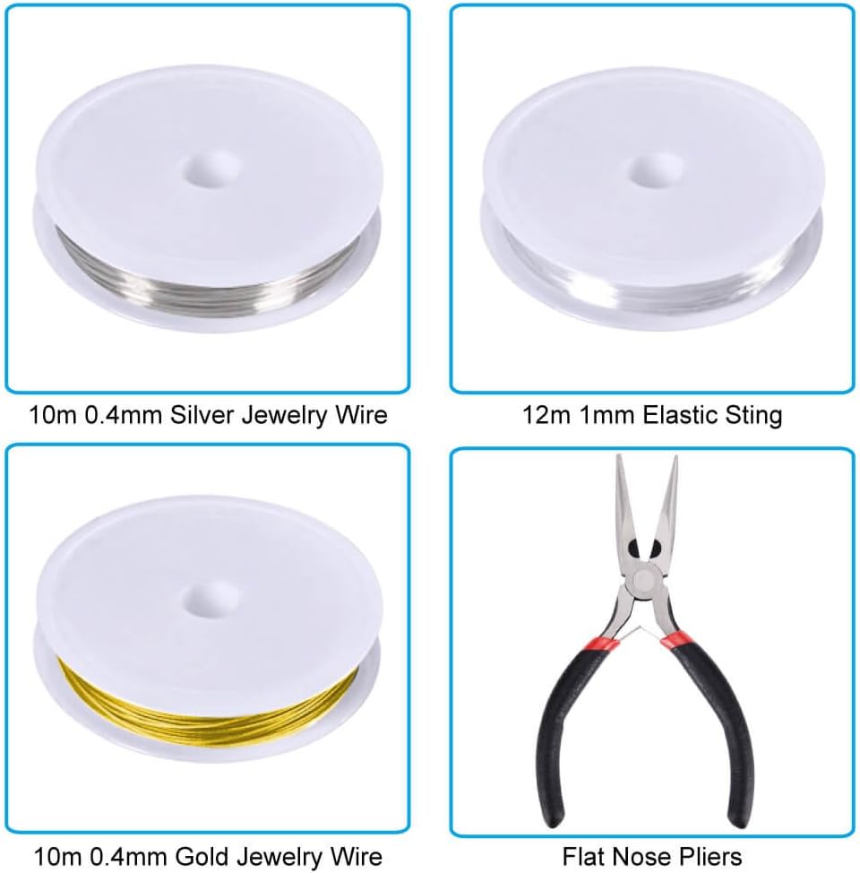 Jewelry Making Supplies Kit - Repair Tools with Accessories, Pliers, Findings, Beading Wires for Adults and Beginners