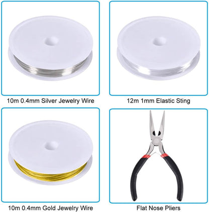 Jewelry Making Supplies Kit - Repair Tools with Accessories, Pliers, Findings, Beading Wires for Adults and Beginners