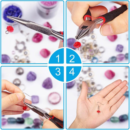 Jewelry Making Supplies Kit - Repair Tools with Accessories, Pliers, Findings, Beading Wires for Adults and Beginners