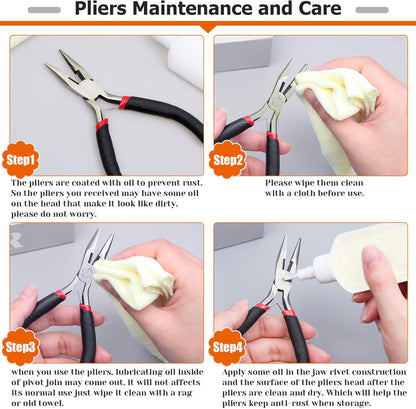 Jewelry Making Supplies Kit - Repair Tools with Accessories, Pliers, Findings, Beading Wires for Adults and Beginners