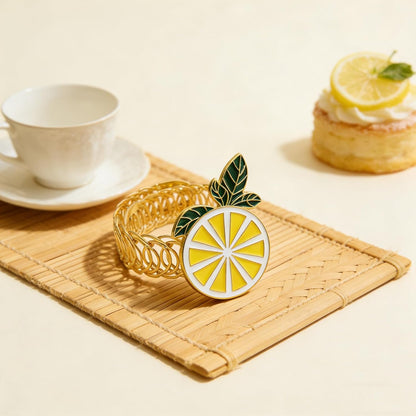 Lemon Curtain Tiebacks 2 Pack Yellow Fruit Spring Curtain Holdbacks No Drill Curtain Ties & Auto-Closing,Boho Curtain Tie Backs for Office & Farmhouse Kitchen Living Room Bedroom Decor