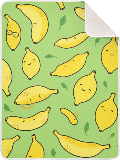 Yellow Lemons Baby Blanket Bed Crib Stroller Cover Blanket Wrap Soft Swaddling Blanket