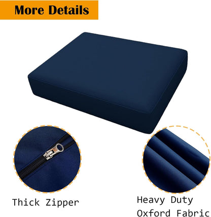 SK Studio Patio Cushion Covers Replacement, 2 Pack Waterproof Outdoor Furniture Seat Cushion Slipcover with Zipper for Garden and Backyard, Yellow