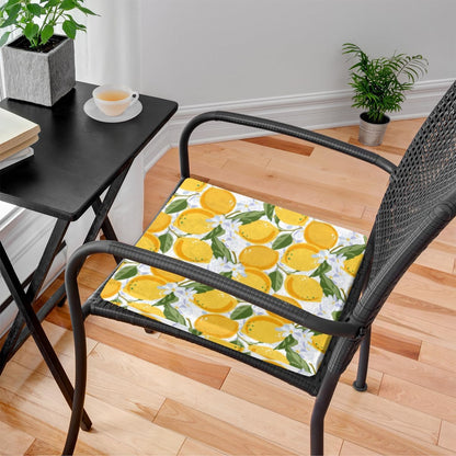 KOBLEN Food Lemon Theme Kitchen Chair Cushion Seat Cushion with Foam Padding Comfortable Pad for Dining Office Room Chairs, 16"x16", 1 Pack