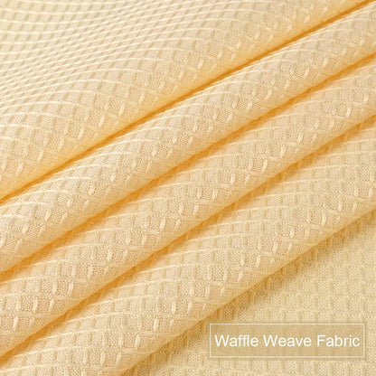 NANAN Valance Curtain 15 inch Waffle Weave Fabric Window Curtain for Kitchen Living Room Bedroom - 60" x 15", Yellow, One Panel