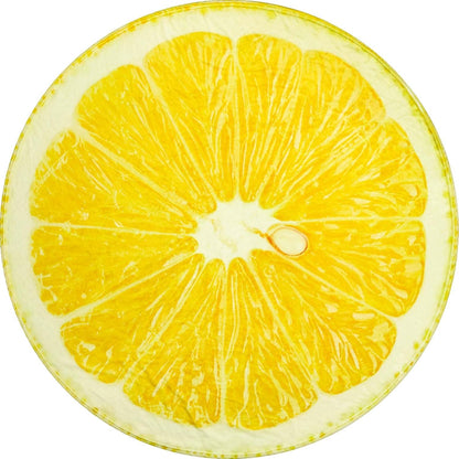Vessia Food Throw Blanket(60inches, Yellow), Realistic Funny Lemon Blanket for Adults and Kids, 300GSM Novelty Round Fruits Printed Throw for Couch, Sofa, Bed, Fun Home Decor for All Seasons