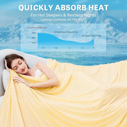 AmyHomie Cooling Summer Blanket with Double Sided Cold Effect, Breathable, Lightweight, Arc-Chill Q-Max>0.5 Cool Fiber, for Hot Sleepers Night Sweats, Dark Gray Checkered, 90"x90"Queen Size