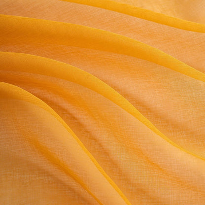 Yellow Sheer Curtains 95 inch Length 2 panels, Rod Pocket Semi Sheer Privacy Curtains, Window Treatments Soft Voile Drapes for Windows Living Room Bedroom French Doors Doorway Divider, 52"Wx 95"L