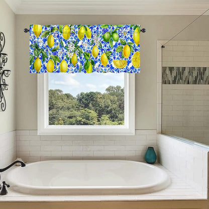 Lemon Valances 54" W x 18" L - Lemon Kitchen Curtains Valance for Windows Rod Pocket Kitchen Decor Decorations