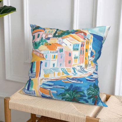 Italian Lemon Throw Pillow Covers Set of 4 Decorative Soft Double Sided Print Pillow Case Farmhouse Home Decor for Living Room Sofa Couch 18x18