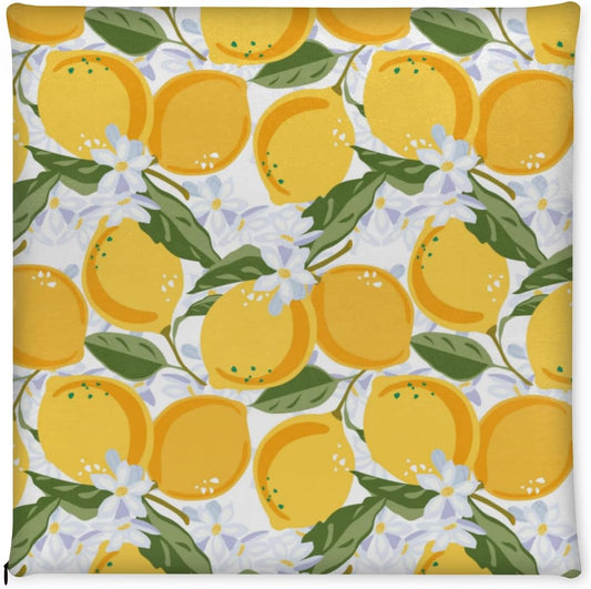 KOBLEN Food Lemon Theme Kitchen Chair Cushion Seat Cushion with Foam Padding Comfortable Pad for Dining Office Room Chairs, 16"x16", 1 Pack