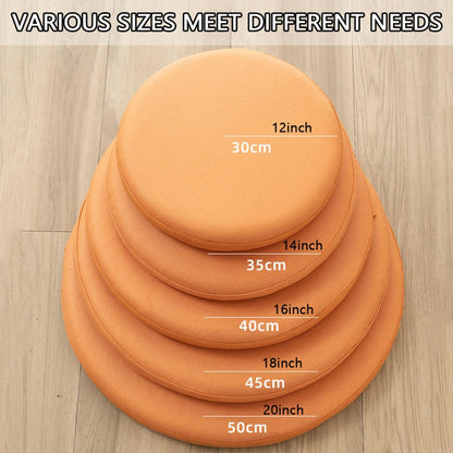 Waterproof Seat Cushions for Kitchen Chairs，Memory Foam Seat Cushion Round Stool Cushion Chair Pad Indoor Outdoor Cushion with Invisible Zip(Lemon Yellow,30cm/12inch)