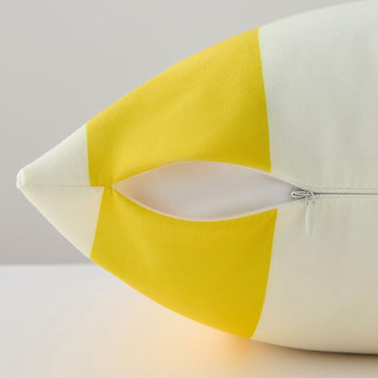 Allorry Outdoor Pillow Covers 16x16 Set of 2 Yellow Striped Decoration Throw Pillow Covers for Spring Summer Outdoor Waterproof Garden Patio Furniture Sofa Bed Home Decor JB007-F16