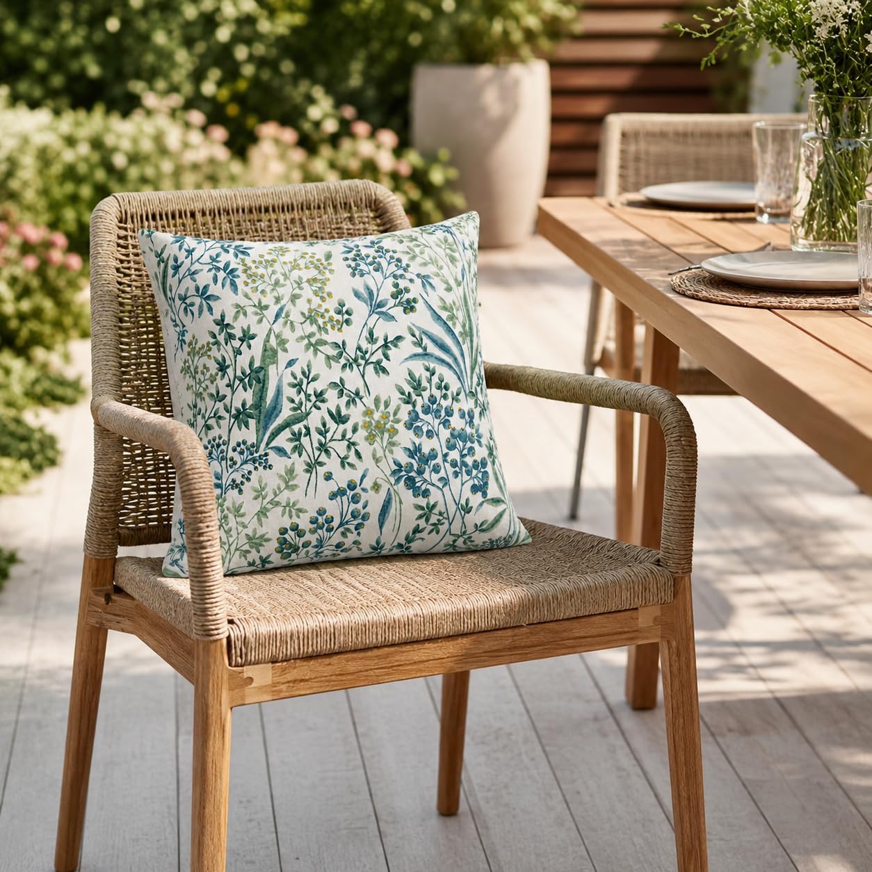 Outdoor Pillows 18×18 Inch | Pack of 2 Waterproof Decorative Throw Pillows with Inserts, Square Pillows for Bed, Couch, Sofa and Patio Furniture