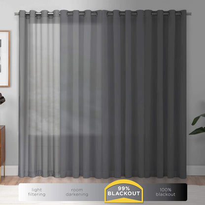 ECLIPSE Kendall Modern Blackout Thermal Rod Pocket Window Curtain for Bedroom or Living Room (1 Panel), 42 X 63, Lemon