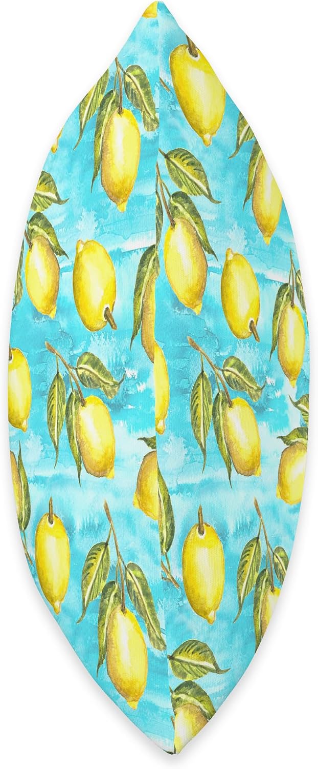 Watercolor Lemon Citrus Fruit Aqua Yellow European Summer Throw Pillow