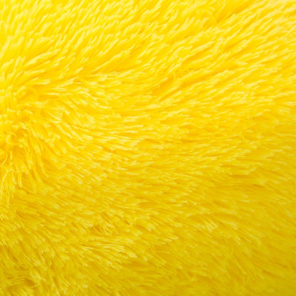 BBiggood Yellow Throw Pillow Covers, Super Soft Faux Fur Pillow Cases Set of 2, 18 x 18, Room Decor