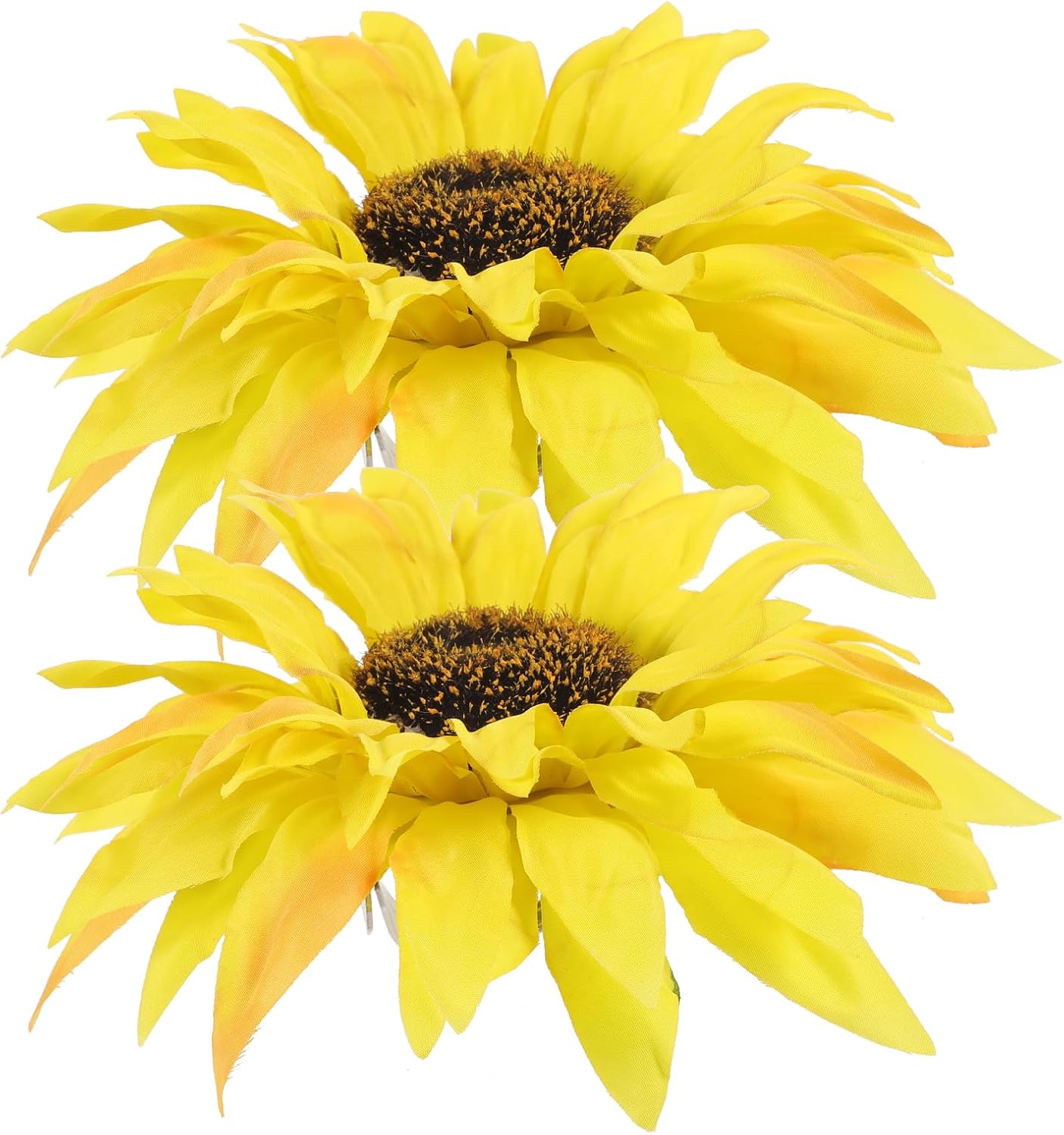 VOSAREA 2pcs Sunflower Curtain Tieback Clips Yellow Curtain Tiebacks Decorative Tie Back Window Drape Holdbacks for Home Decor