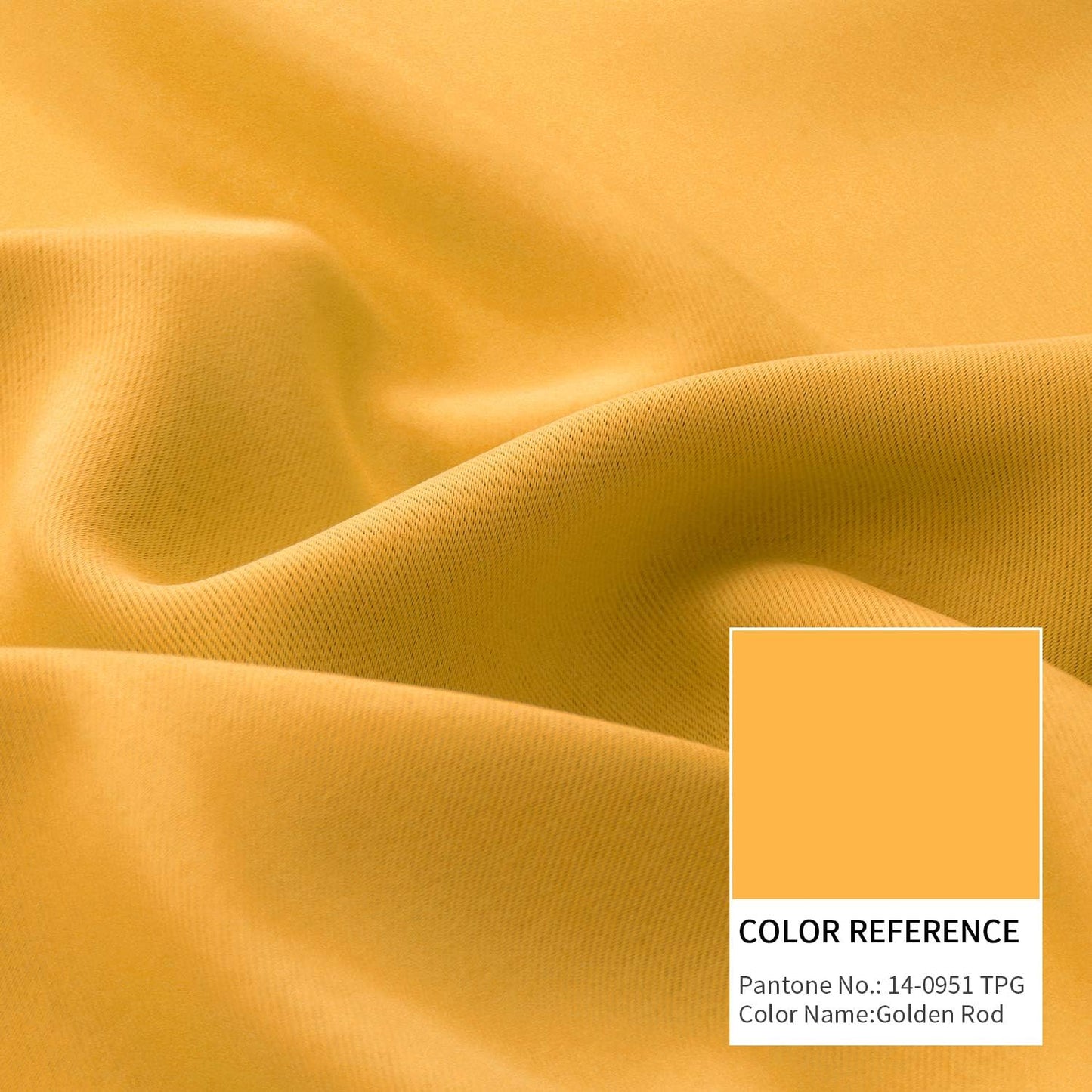 BGment Mustard Yellow Curtains for Bedroom - Thermal Insulated Blackout Room Darkening Curtains with Rod Pocket and Back Tab for Living Room, 2 Window Curtain Panels (42 x 63 Inch)