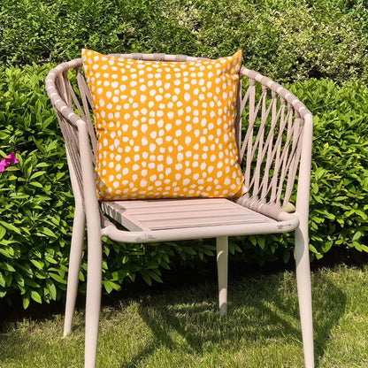 Allorry Outdoor Pillow Covers 20x20 Set of 2 Boho Design Yellow Polka Dot Decorations Pillows Summer Outdoor Waterproof Patio Furniture Garden Porch Sofa Bed Cushion Covers Home Decor JB002-A20