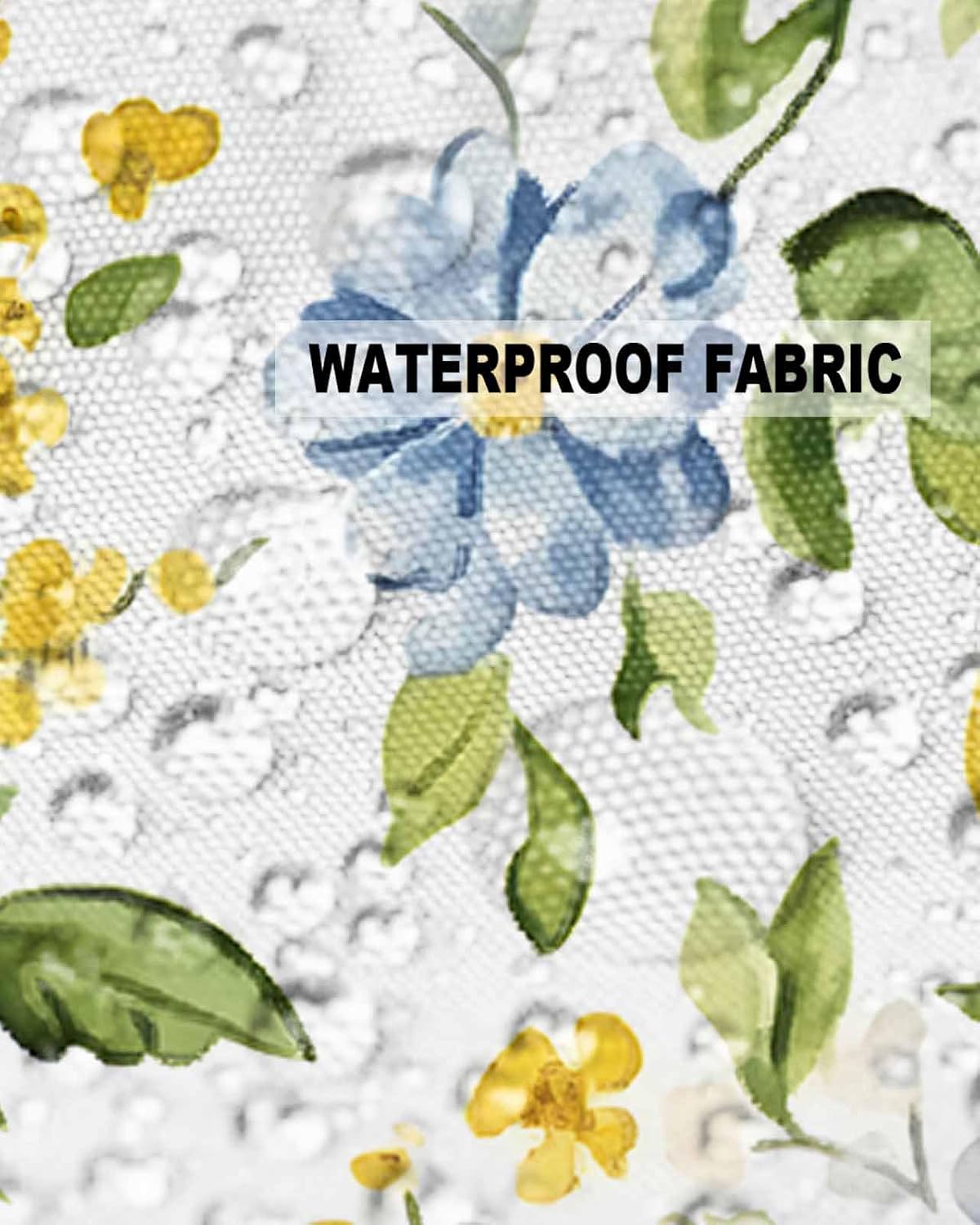 Lemon Outdoor Waterproof Pillow Covers Pack of 2, Summer Yellow Fruit Blue Flowers Leaves Farmhouse Decorative Throw Pillowcases Polyester Cushion Covers for Garden Patio Tent Sofa Couch, 16x16 inch